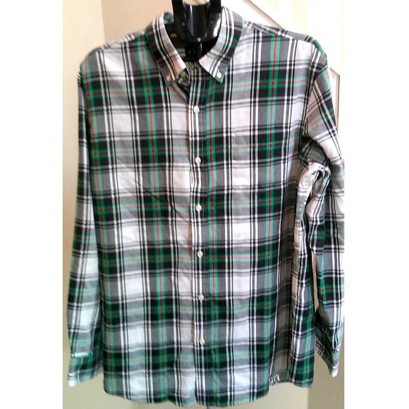 Chaps Button Down Long Sleeve Plaid Shirt Men's XL Red, Green - Picture 1 of 6